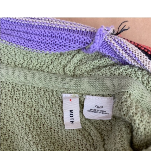 Anthropologie Moth Calexico Hooded Striped Poncho - Picture 2 of 9